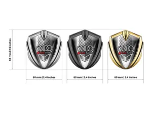 Audi Metallico Emblema Badge Stile Tuning Splendente